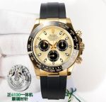 Clean Factory ROLEX Daytona Black Band 904L Steel 4130 Movement Watch